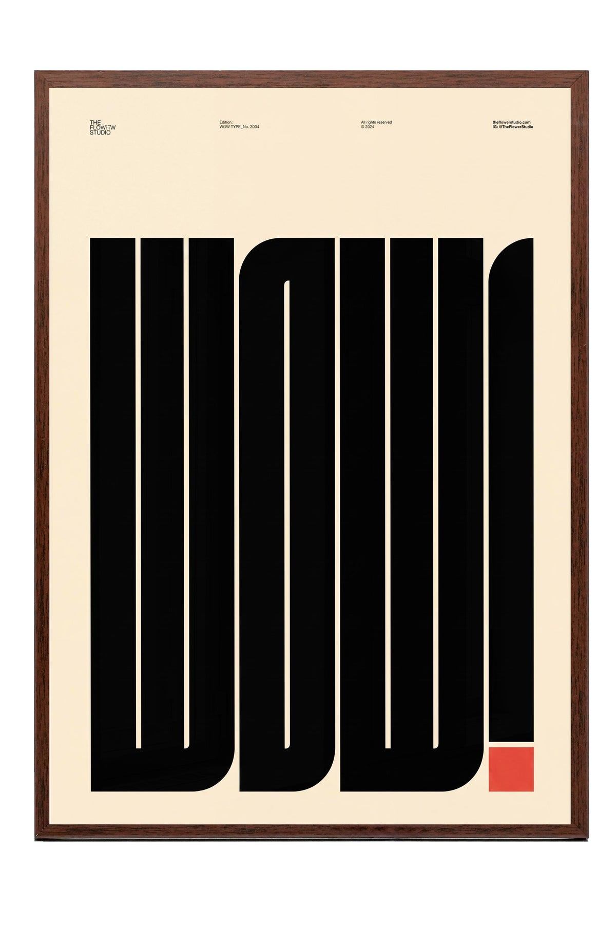 WOW! Poster – Kahverengi Çerçeveli Tablo
