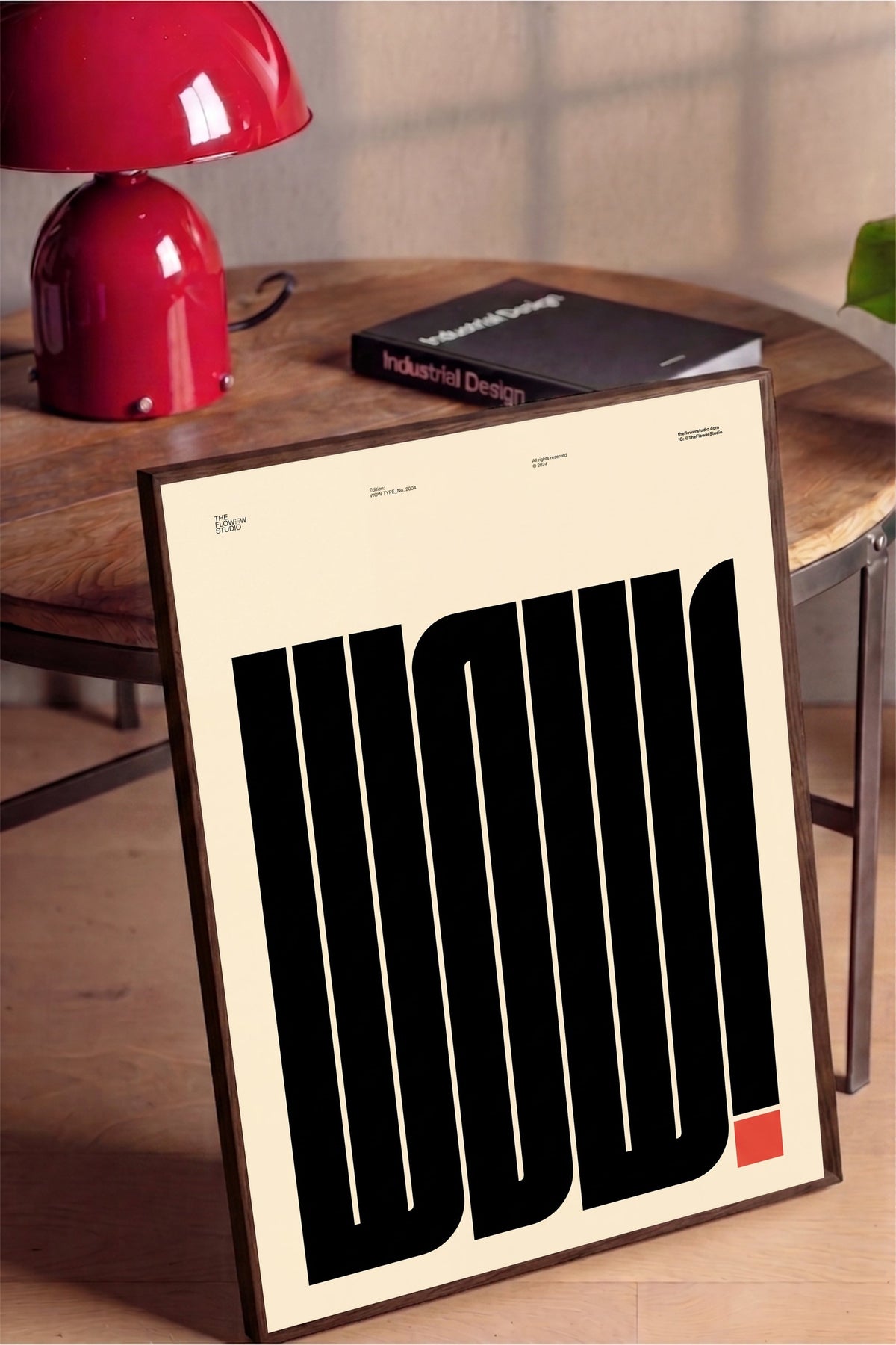 WOW! Poster – Kahverengi Çerçeveli Tablo