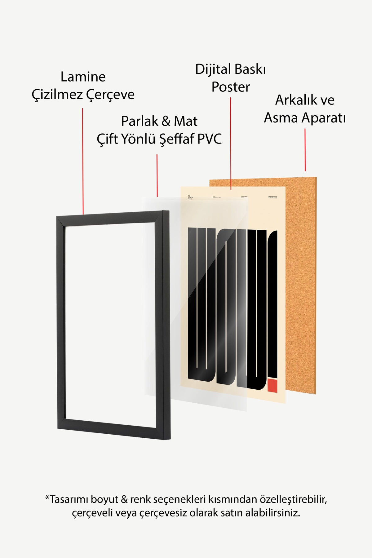 WOW! Poster – Siyah Çerçeveli Tablo