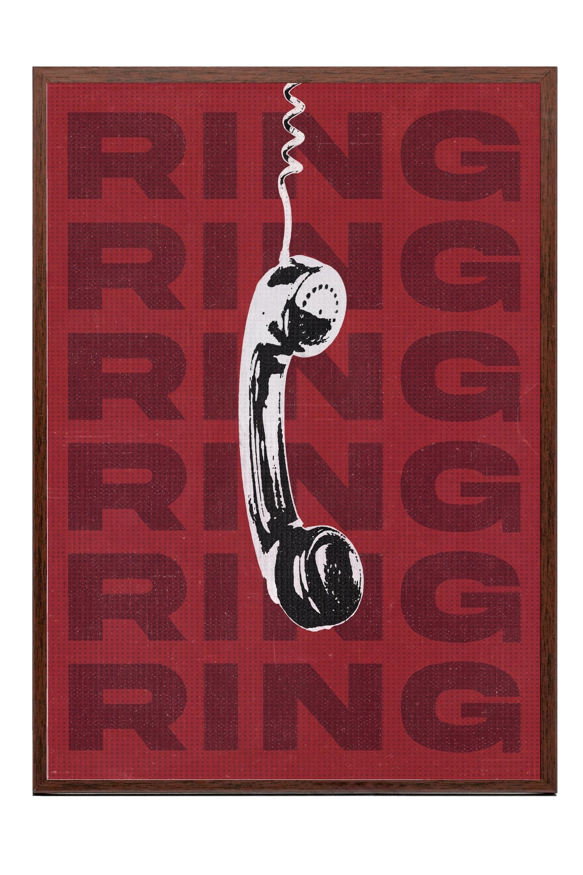 RING RING RING Poster – Kahverengi Çerçeveli Tablo