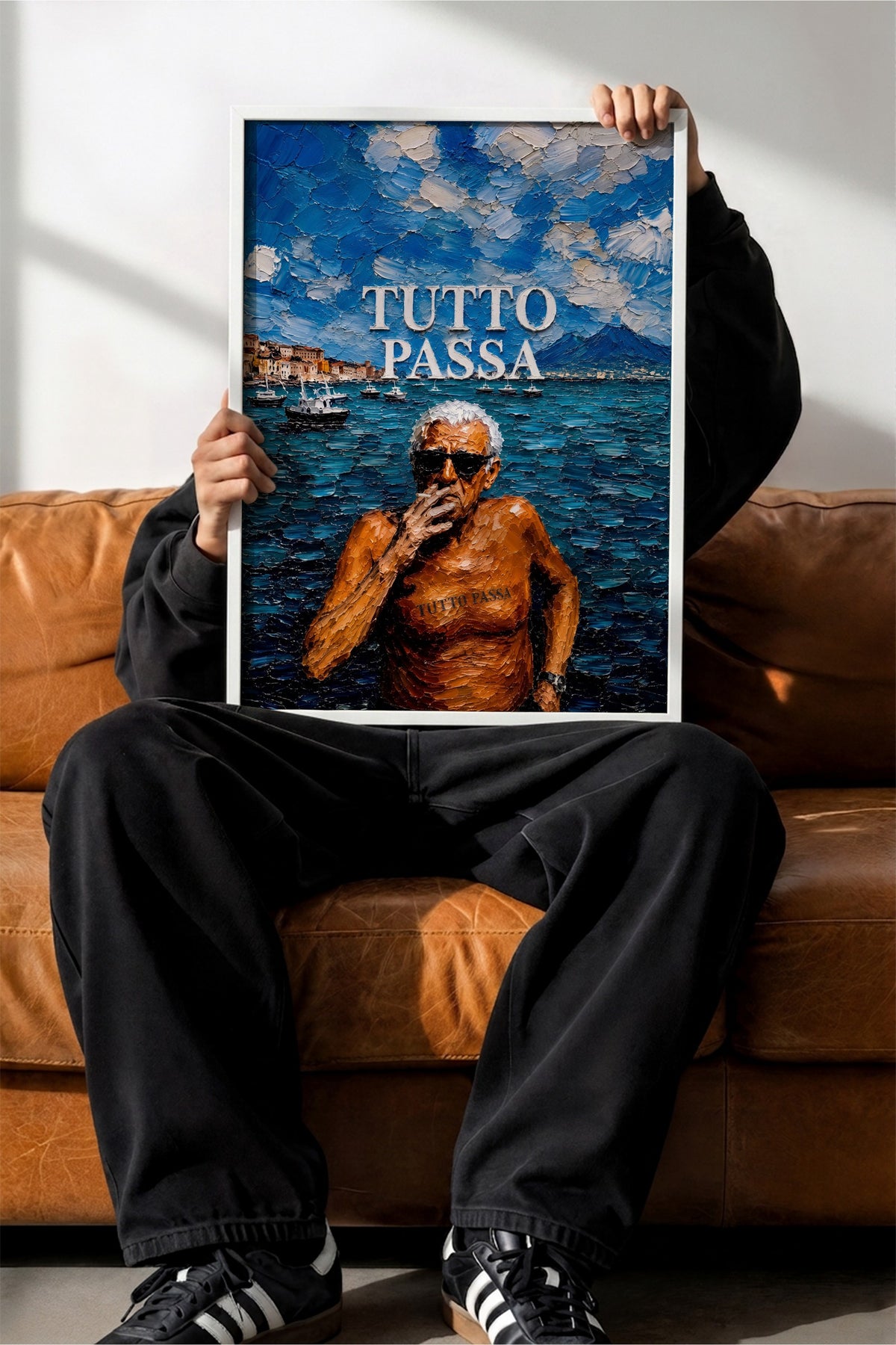 TUTTO PASSA Poster – Beyaz Çerçeveli Tablo