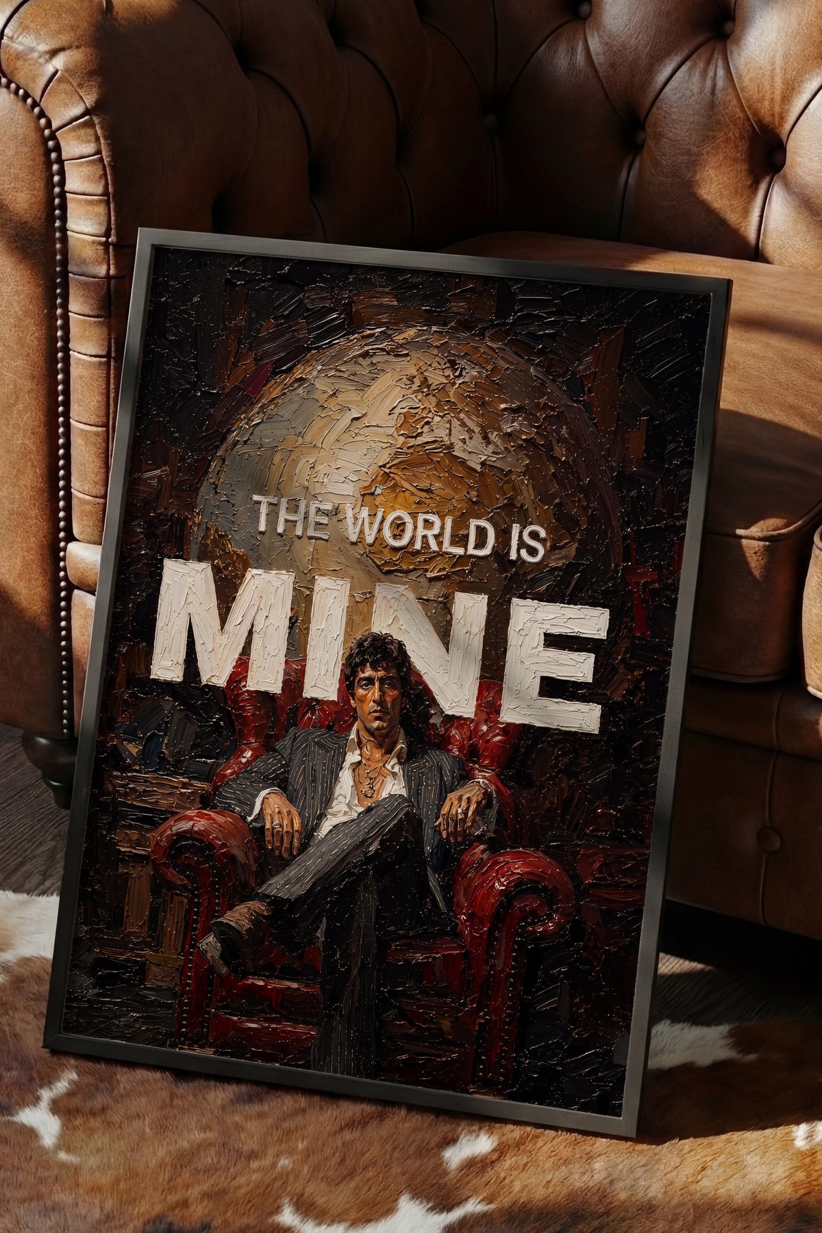 The World is Mine Poster – Siyah Çerçeveli Tablo