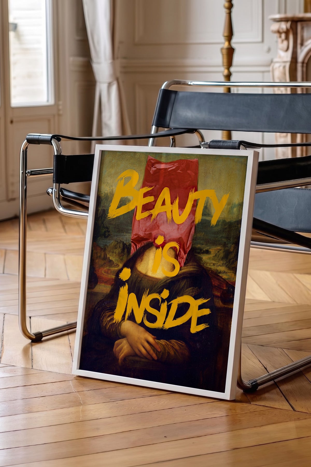 Beauty Is Inside Poster – Beyaz Çerçeveli Tablo