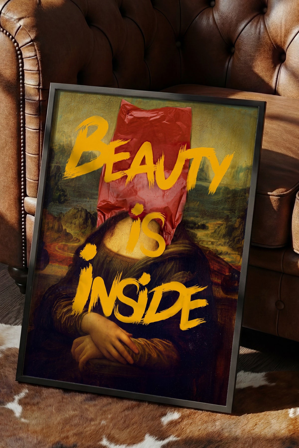 Beauty Is Inside Poster – Siyah Çerçeveli Tablo