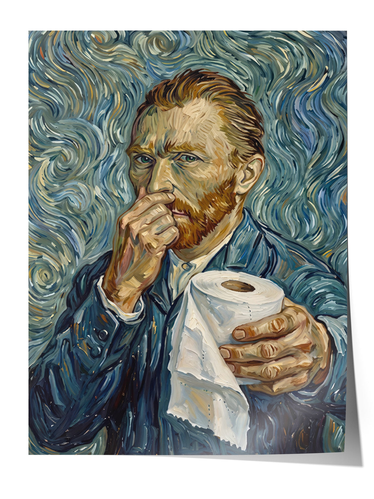Van Gogh Mizahi Yorum Çerçevesiz Poster