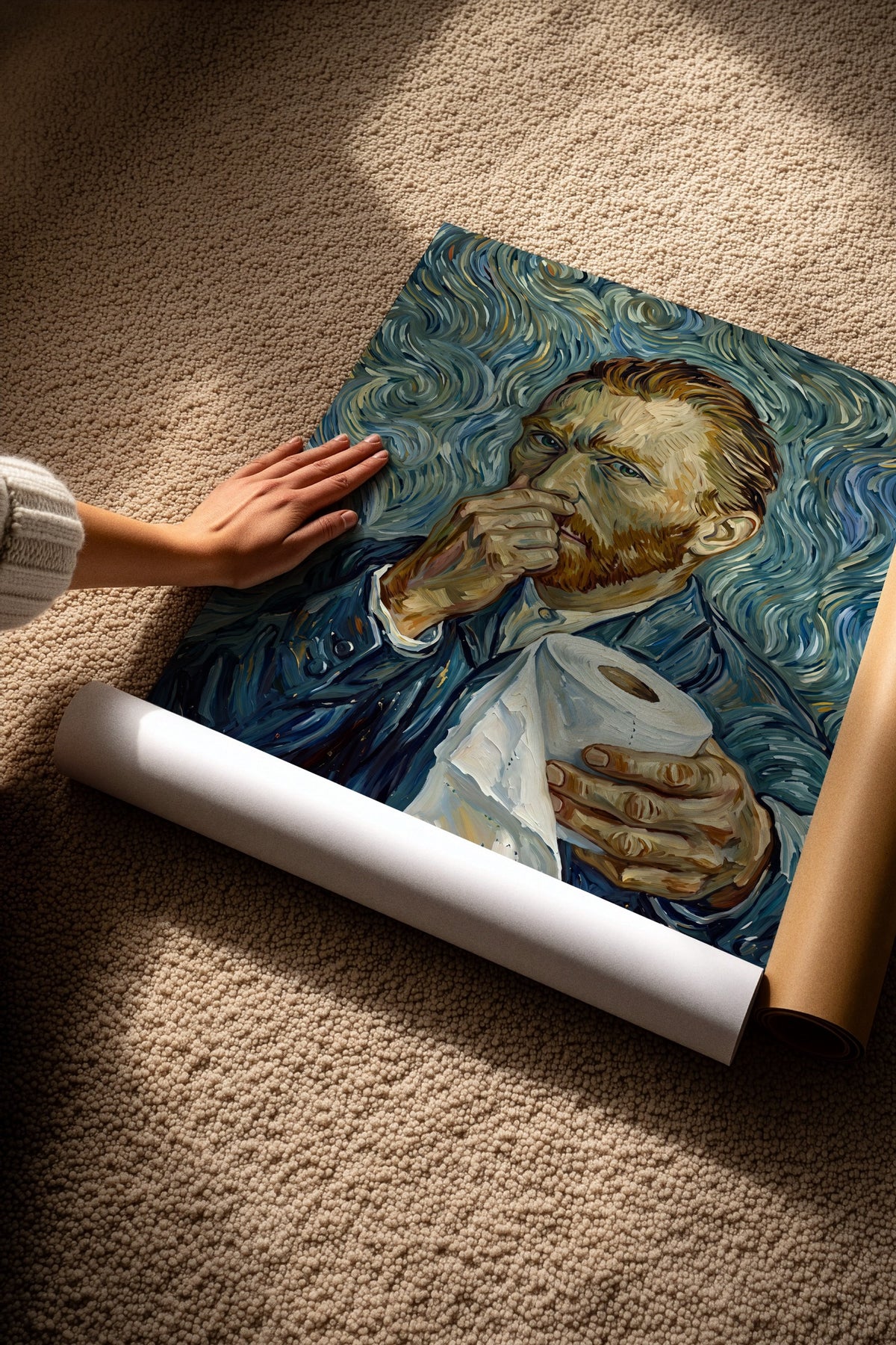 Van Gogh Mizahi Yorum Çerçevesiz Poster