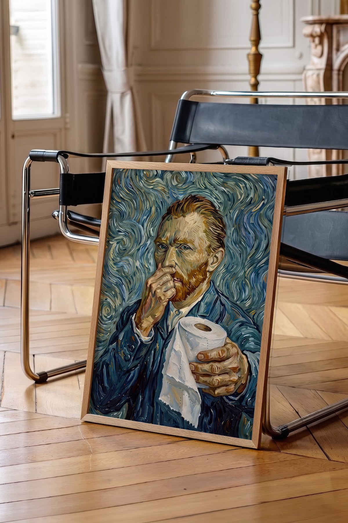 Van Gogh Mizahi Yorum Poster – Ahşap Çerçeveli Tablo