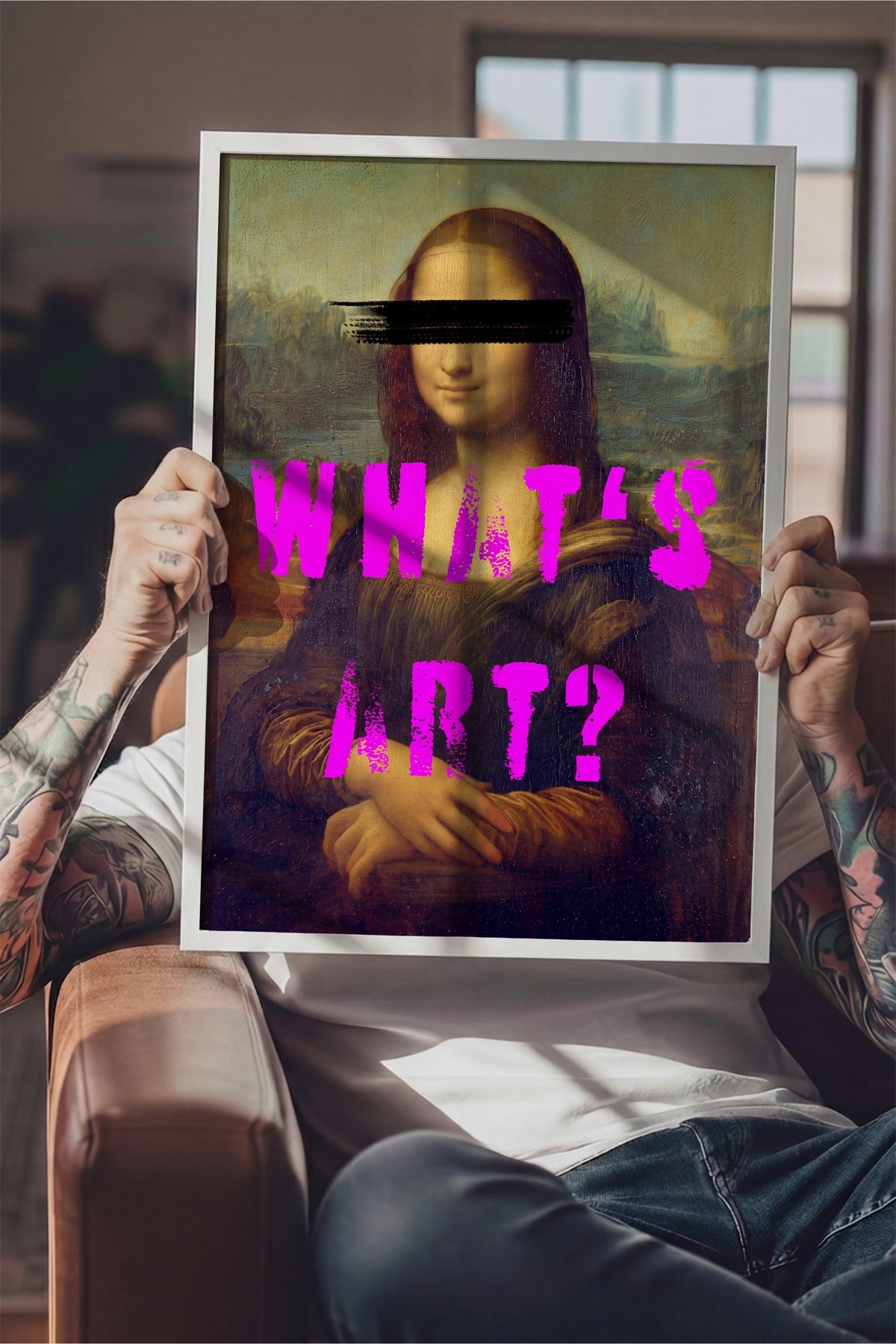 WHAT'S ART? Poster – Beyaz Çerçeveli Tablo