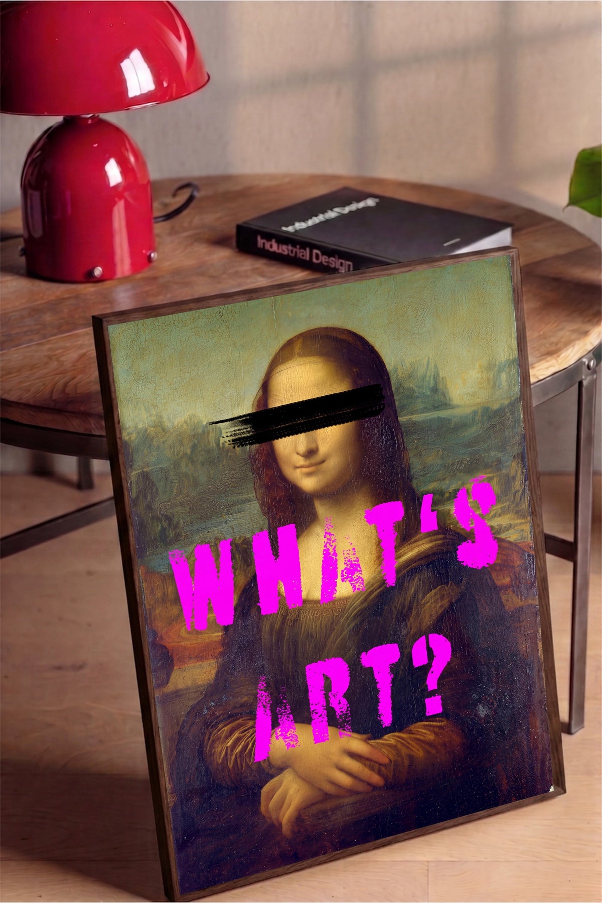 WHAT'S ART? Poster – Kahverengi Çerçeveli Tablo