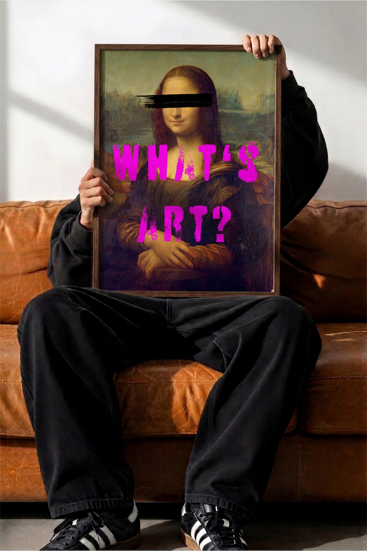 WHAT'S ART? Poster – Kahverengi Çerçeveli Tablo
