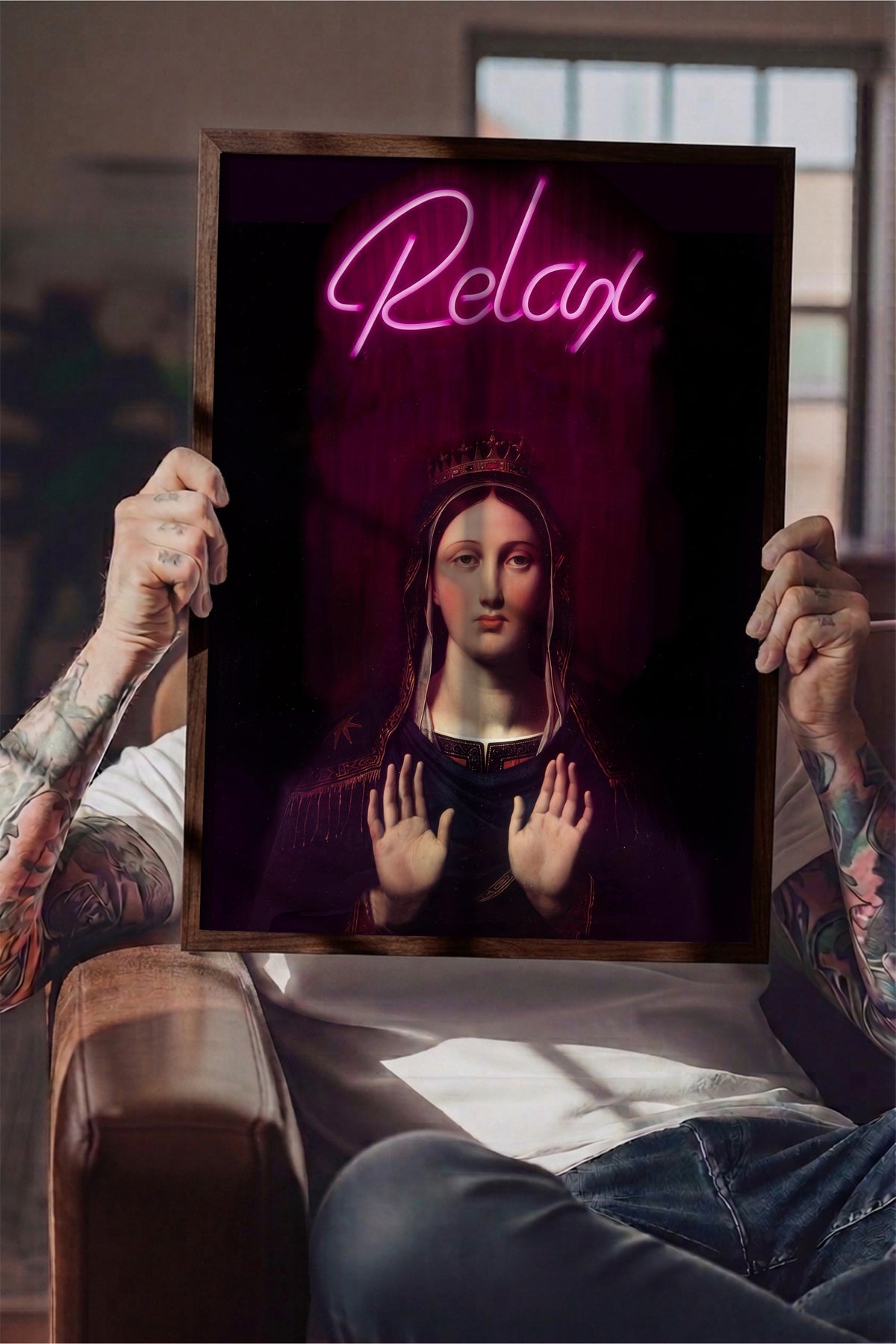 Relax Poster – Kahverengi Çerçeveli Tablo