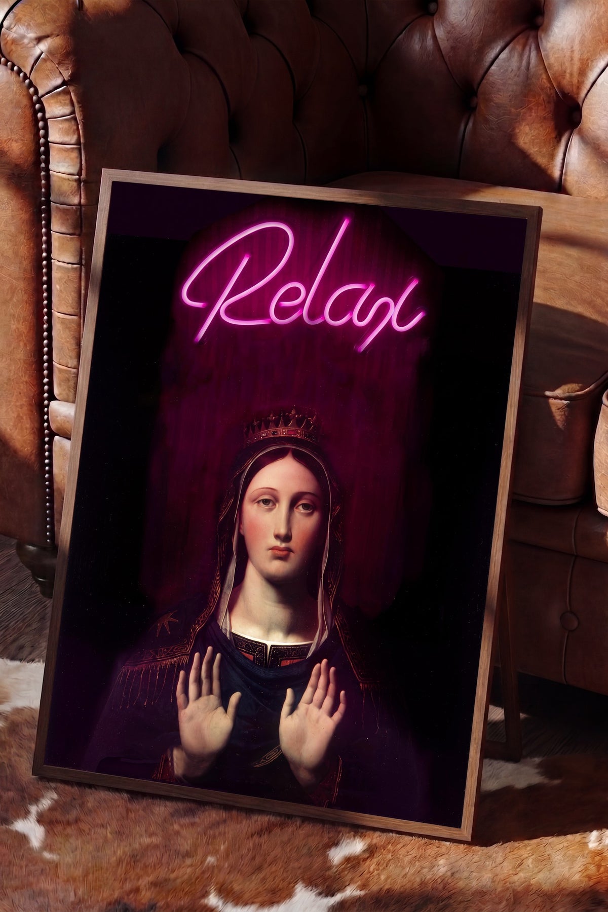 Relax Poster – Kahverengi Çerçeveli Tablo