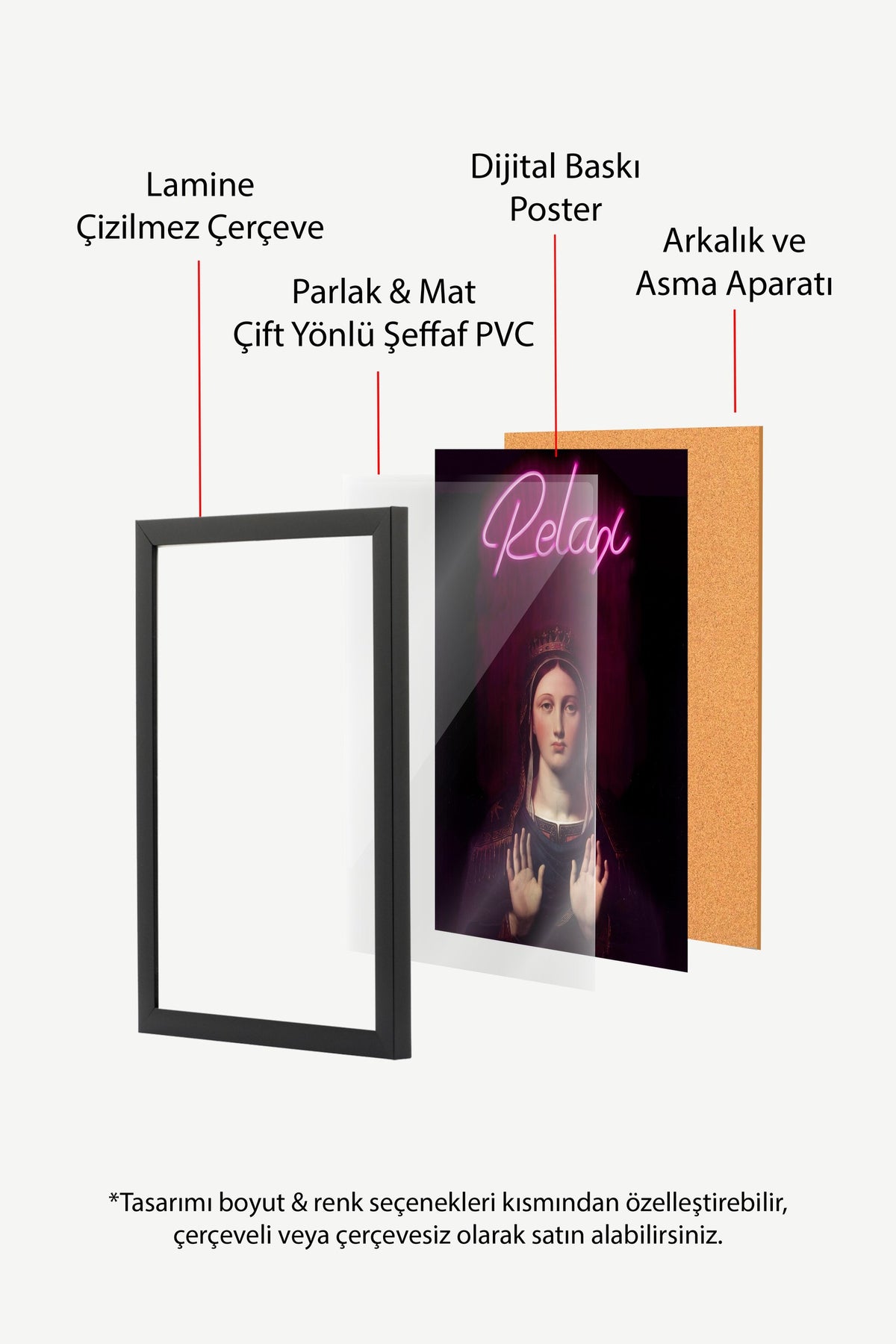Relax Poster – Siyah Çerçeveli Tablo