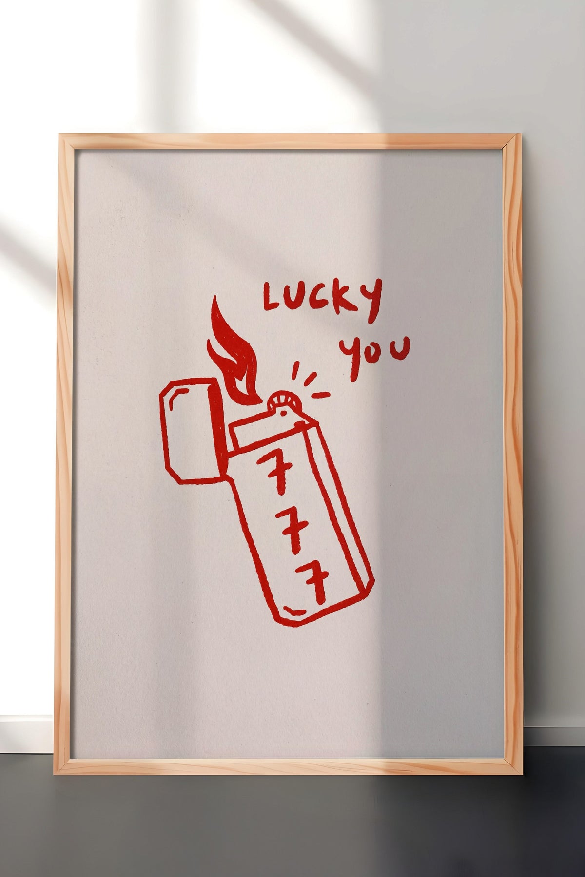 Lucky You Poster – Ahşap Çerçeveli Tablo