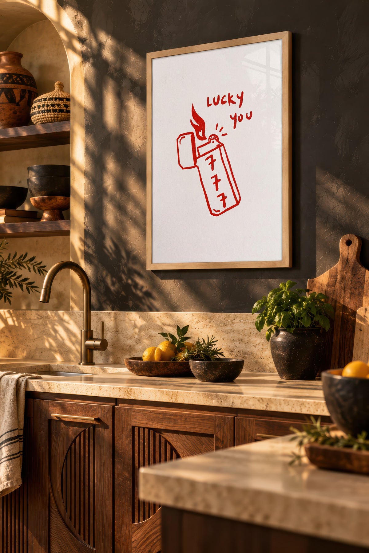 Lucky You Poster – Ahşap Çerçeveli Tablo
