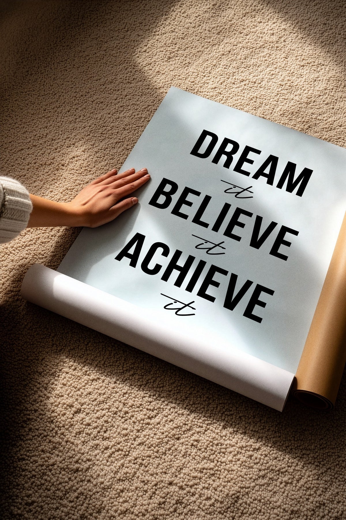Dream it Believe it Achieve it Çerçevesiz Poster