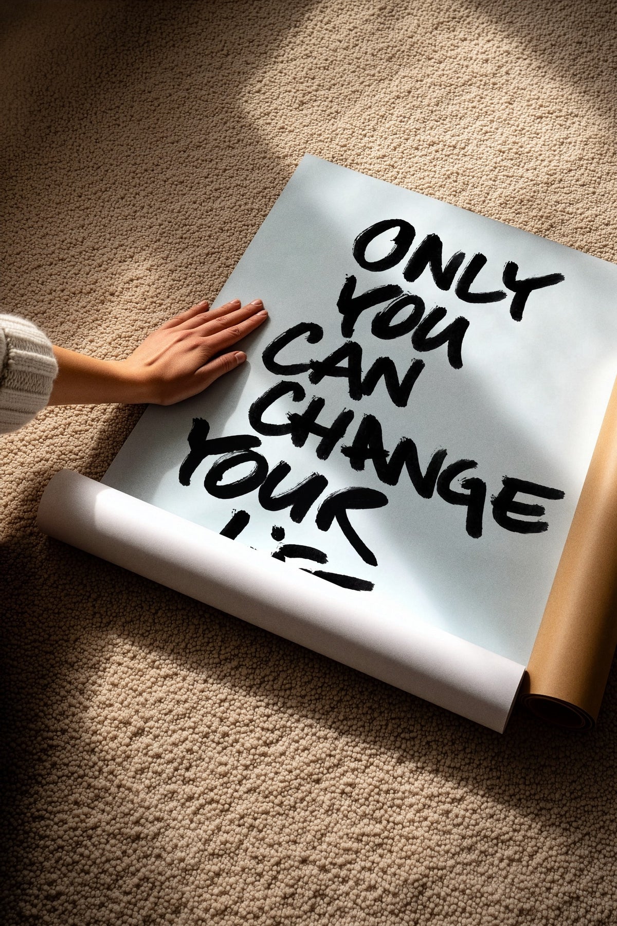 ONLY YOU CAN CHANGE YOUR LIFE Çerçevesiz Poster