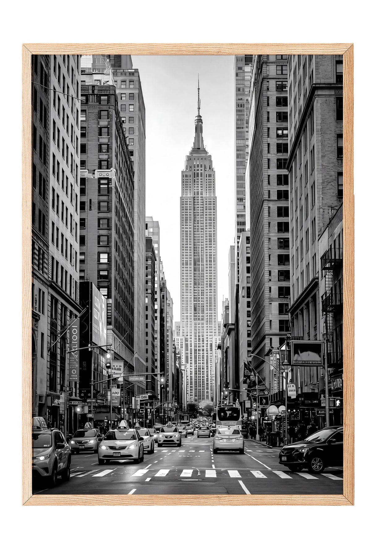 Şehir Manzarası ve Empire State Binası Poster – Ahşap Çerçeveli Tablo