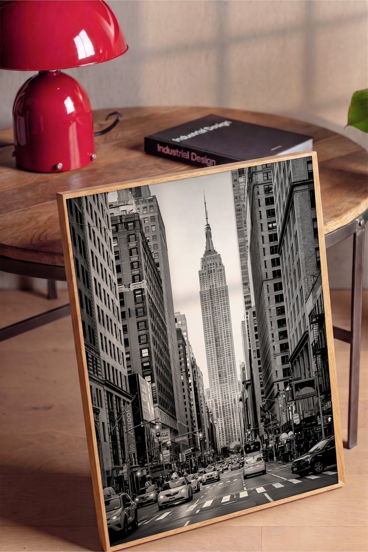 Şehir Manzarası ve Empire State Binası Poster – Ahşap Çerçeveli Tablo