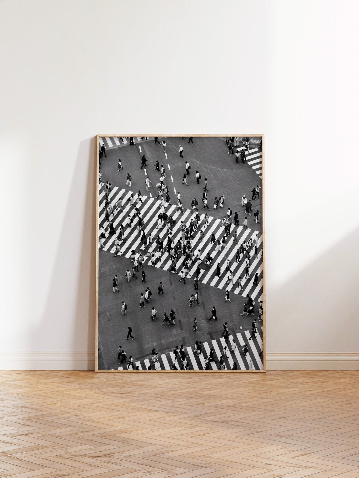 Kalabalık Yaya Geçidi Poster – Ahşap Çerçeveli Tablo