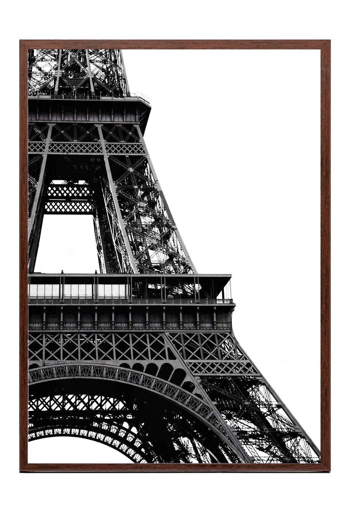 Eiffel Kulesi Detayları Poster – Kahverengi Çerçeveli Tablo