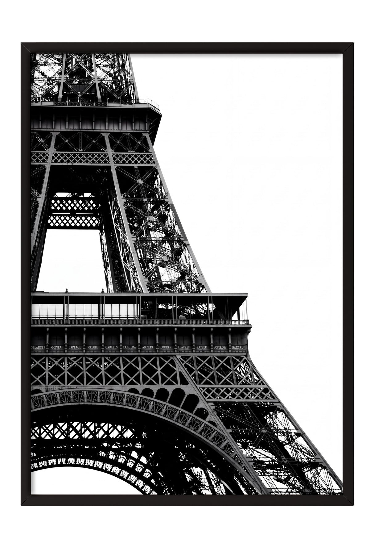 Eiffel Kulesi Detayları Poster – Siyah Çerçeveli Tablo
