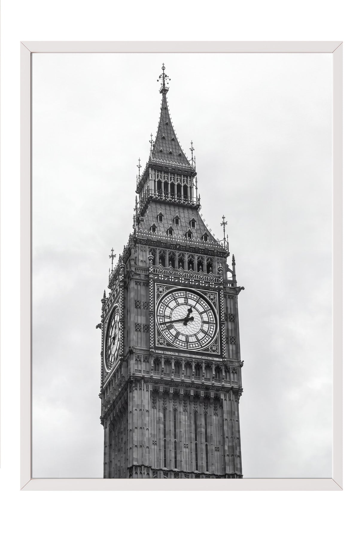 Londra Big Ben Detayı Poster – Beyaz Çerçeveli Tablo