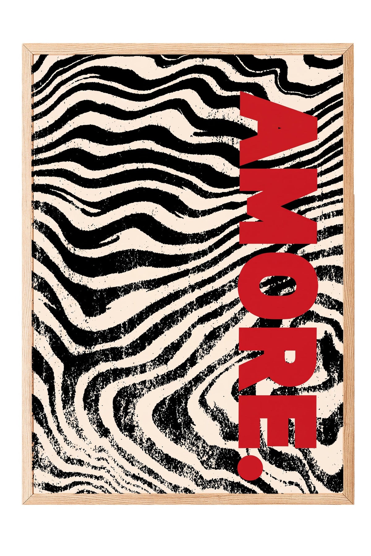 AMORE. Poster – Ahşap Çerçeveli Tablo