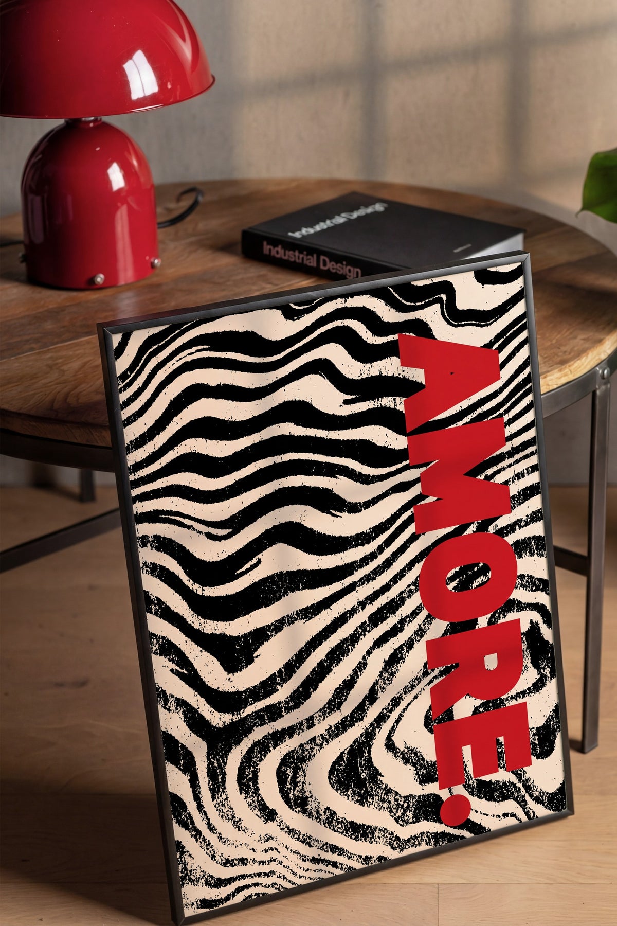 AMORE. Poster – Siyah Çerçeveli Tablo