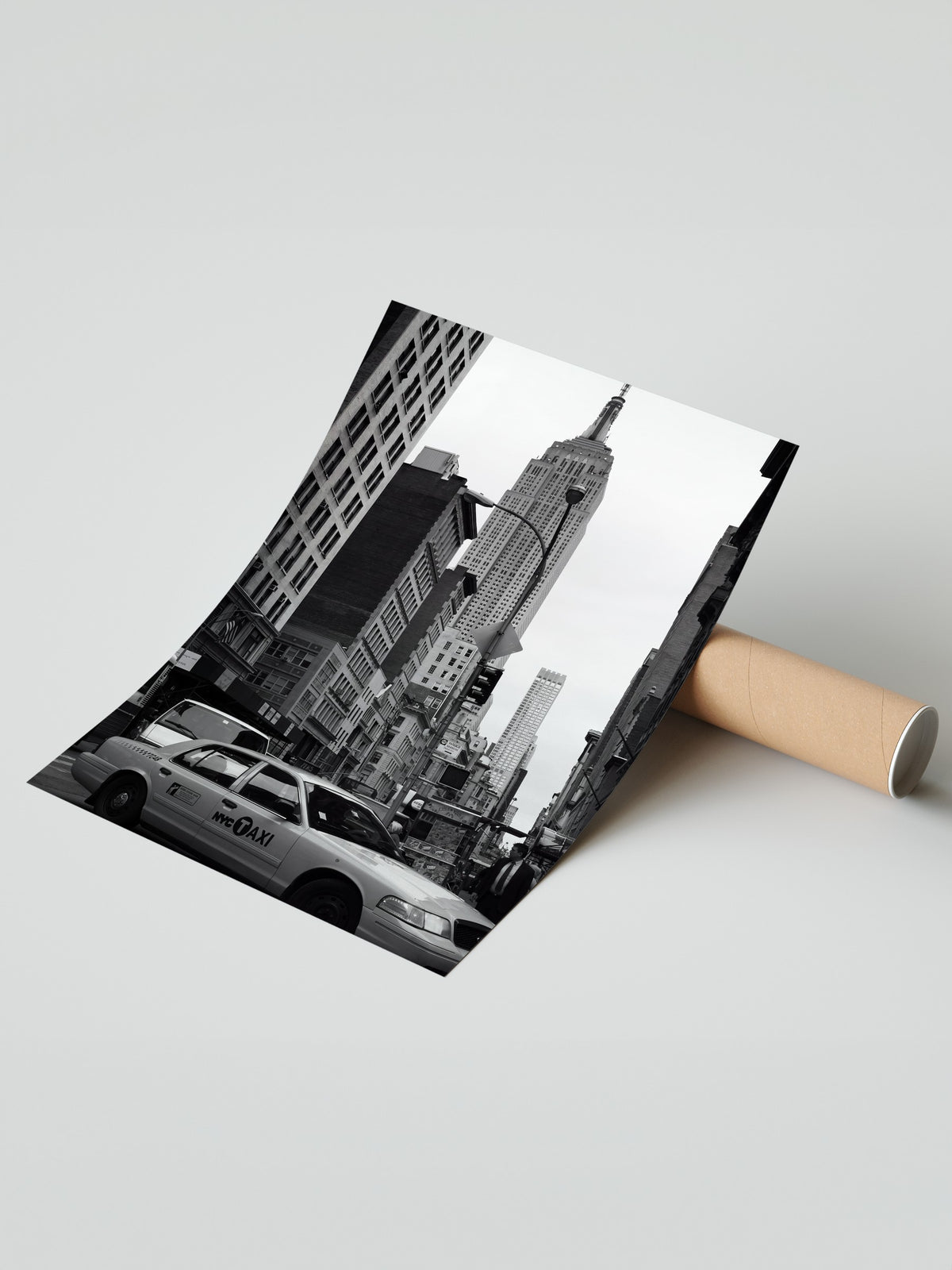 Empire State ve New York Sokakları Çerçevesiz Poster