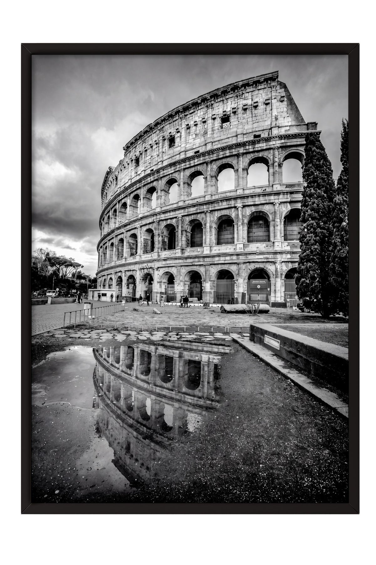 Roma Kolezyumu Yansıması Poster – Siyah Çerçeveli Tablo