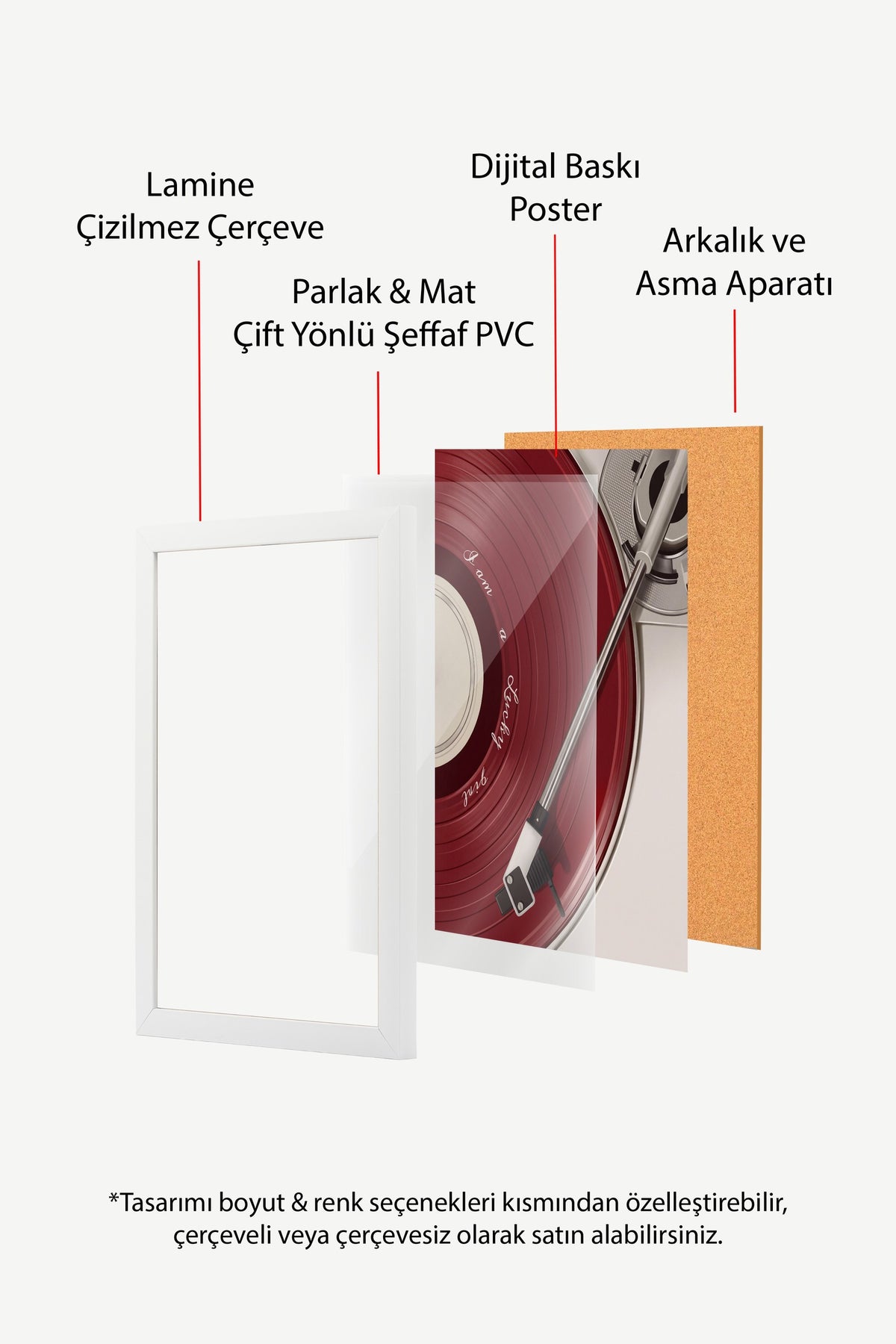 I am a Funky Girl Poster – Beyaz Çerçeveli Tablo