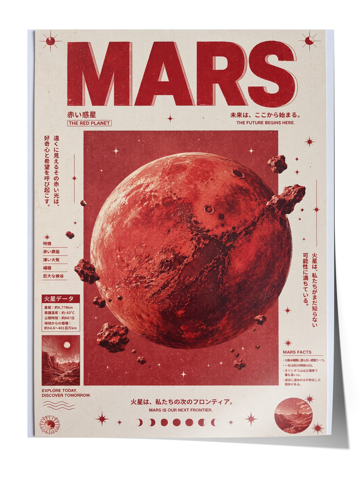 MARS Çerçevesiz Poster