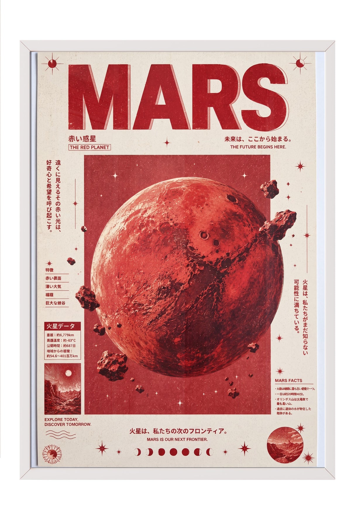 MARS Poster – Beyaz Çerçeveli Tablo