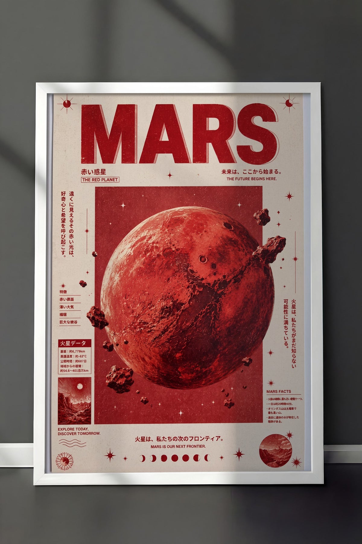 MARS Poster – Beyaz Çerçeveli Tablo