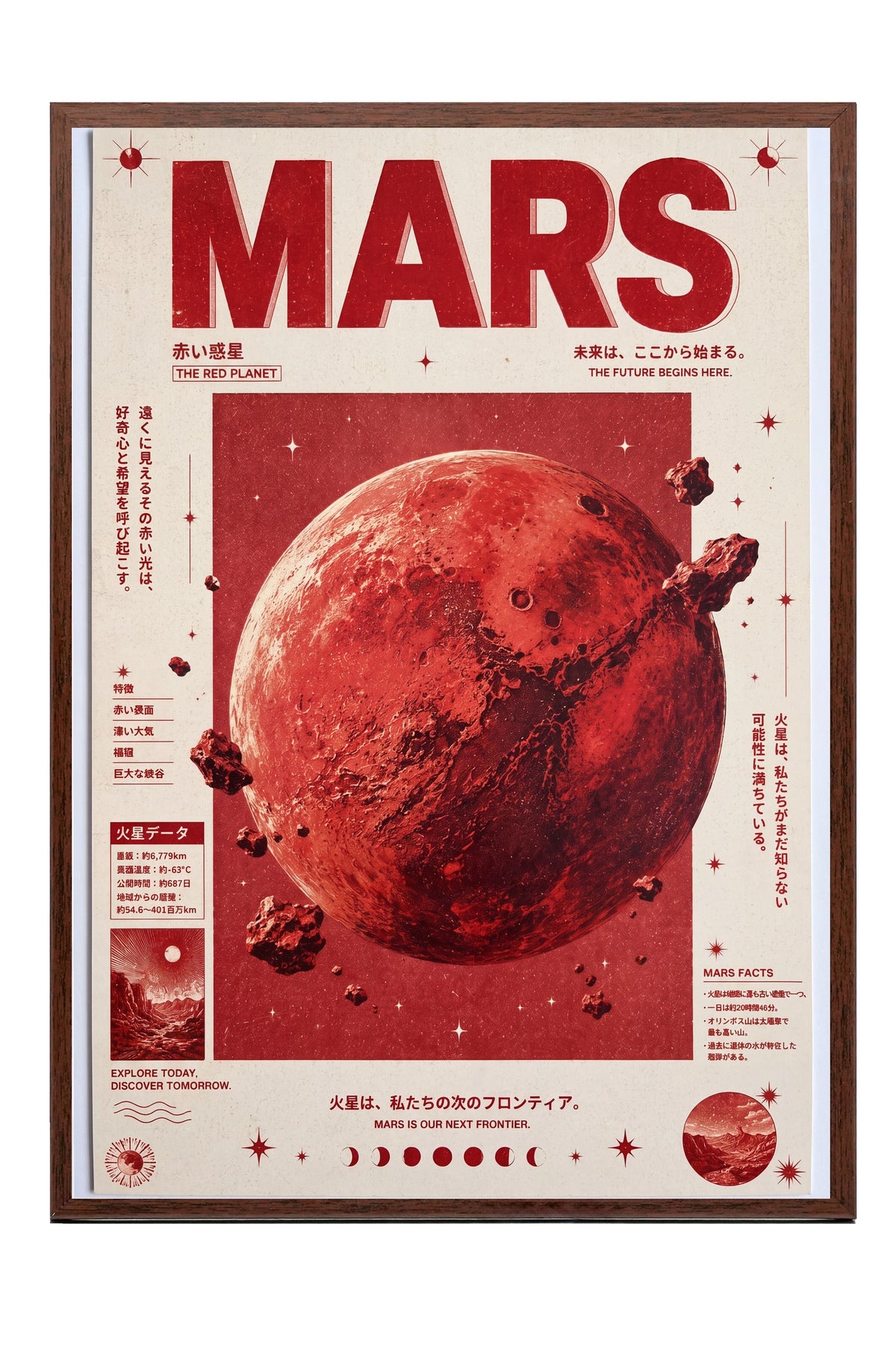 MARS Poster – Kahverengi Çerçeveli Tablo