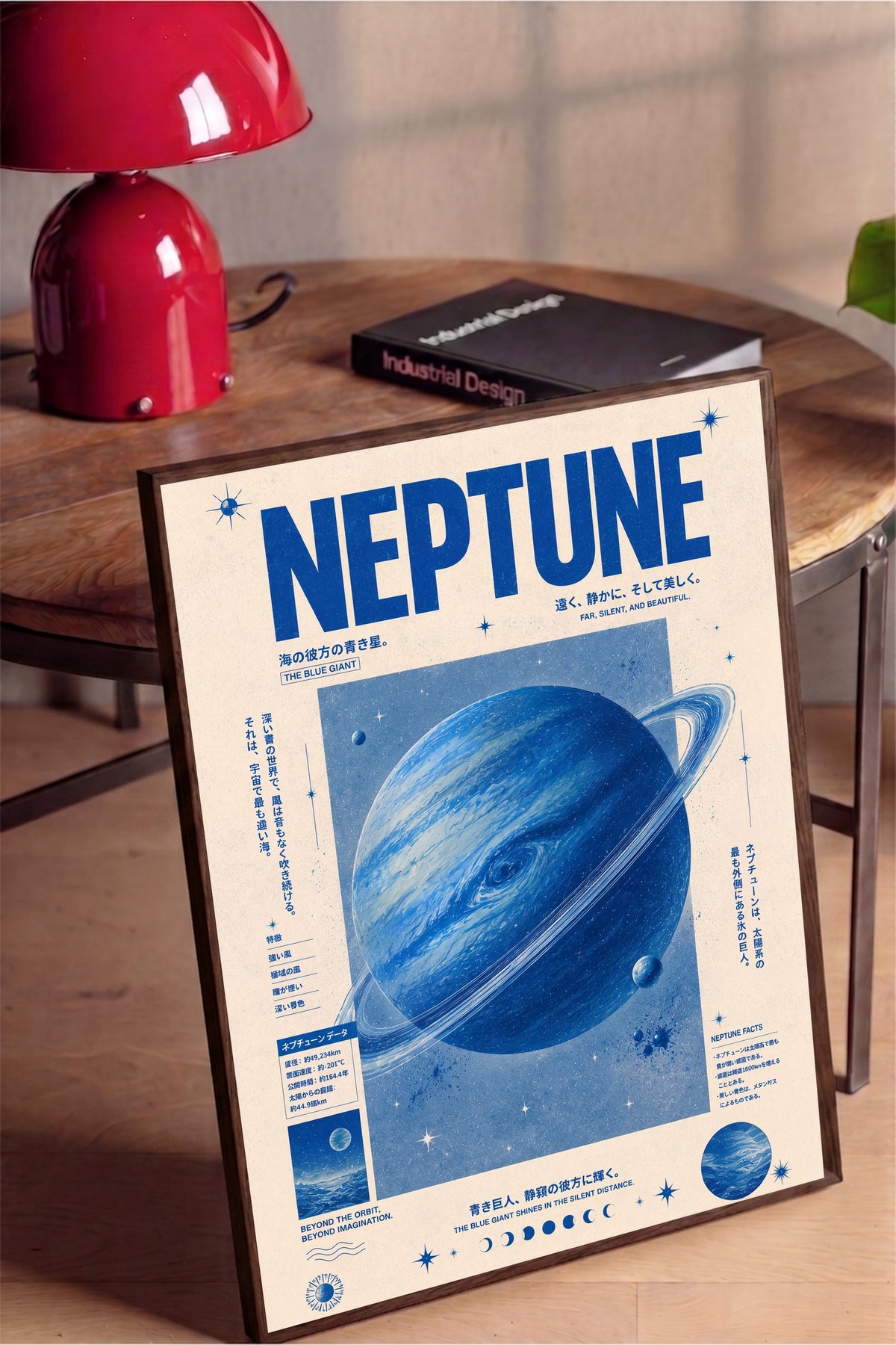 Neptune Poster – Kahverengi Çerçeveli Tablo