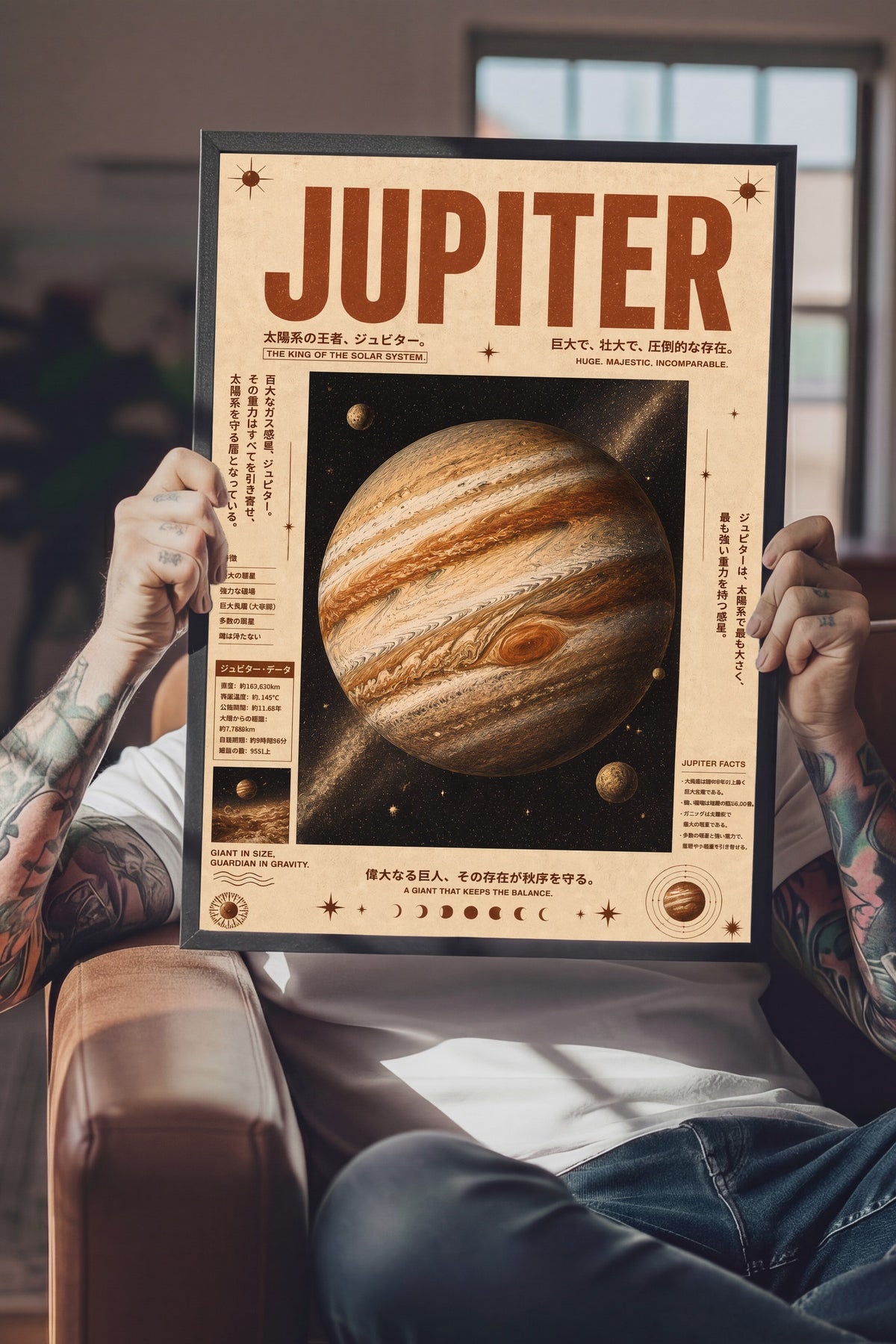 JUPITER Poster – Siyah Çerçeveli Tablo