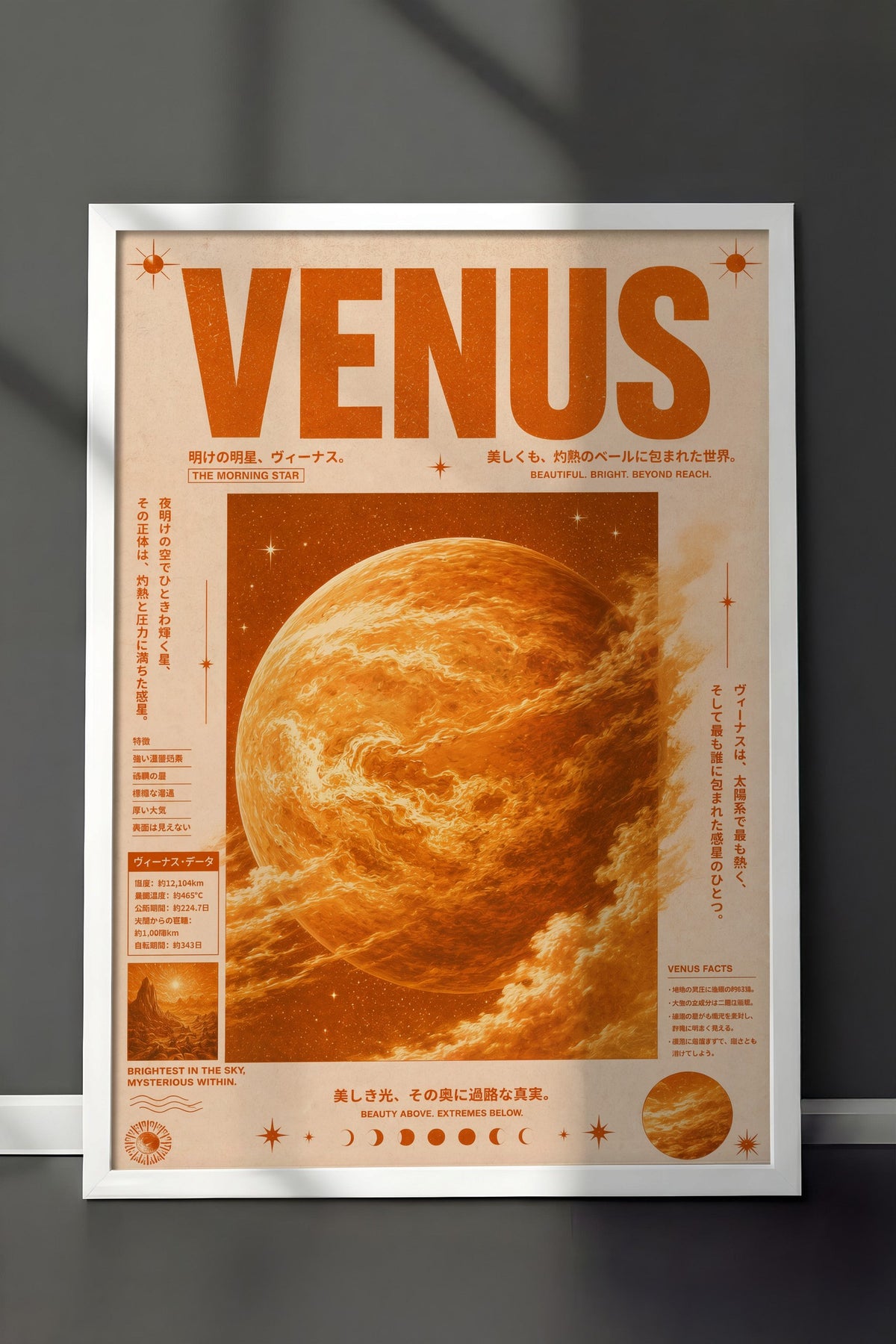 VENUS Poster – Beyaz Çerçeveli Tablo