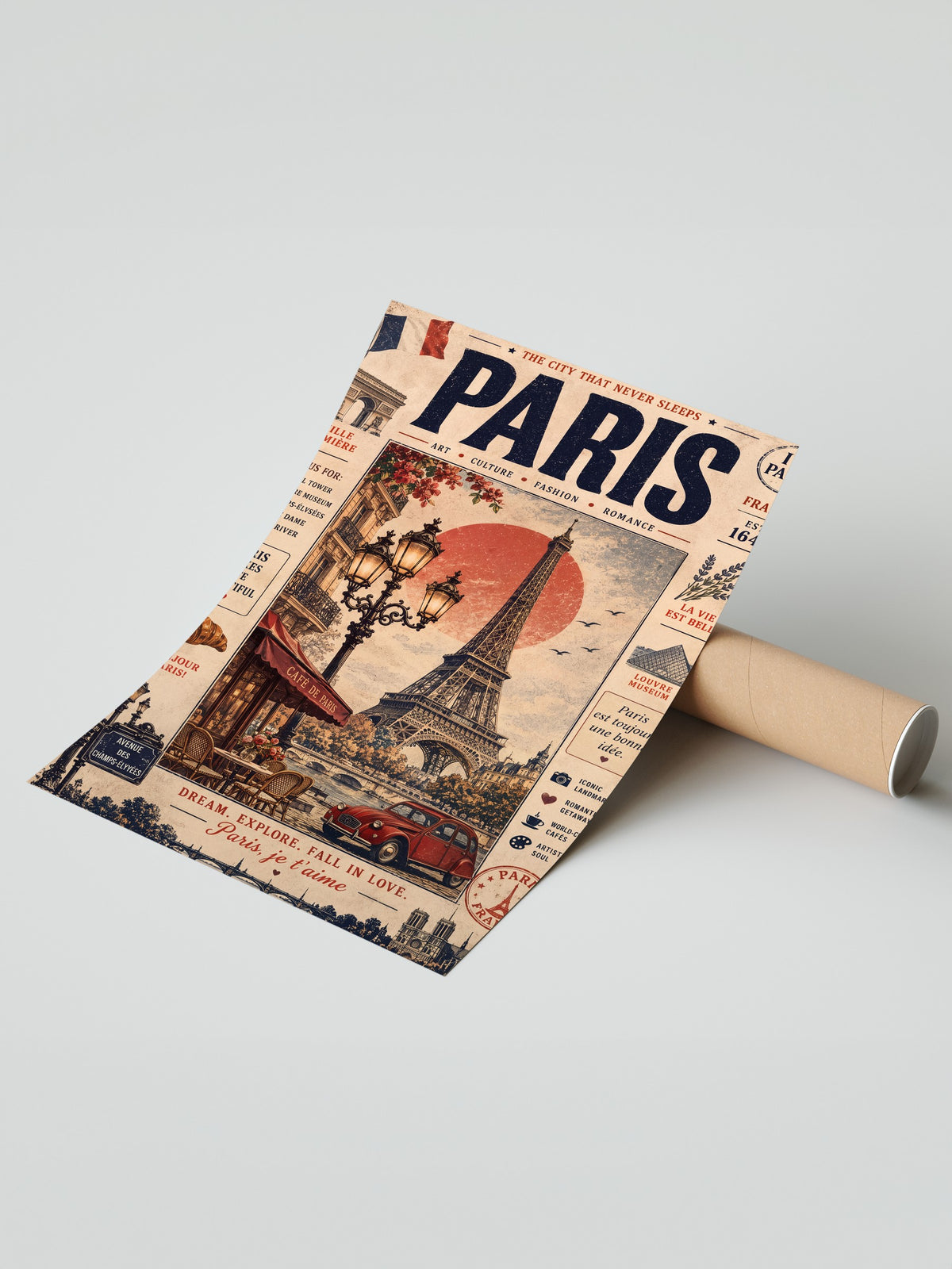 Paris, je t'aime Çerçevesiz Poster