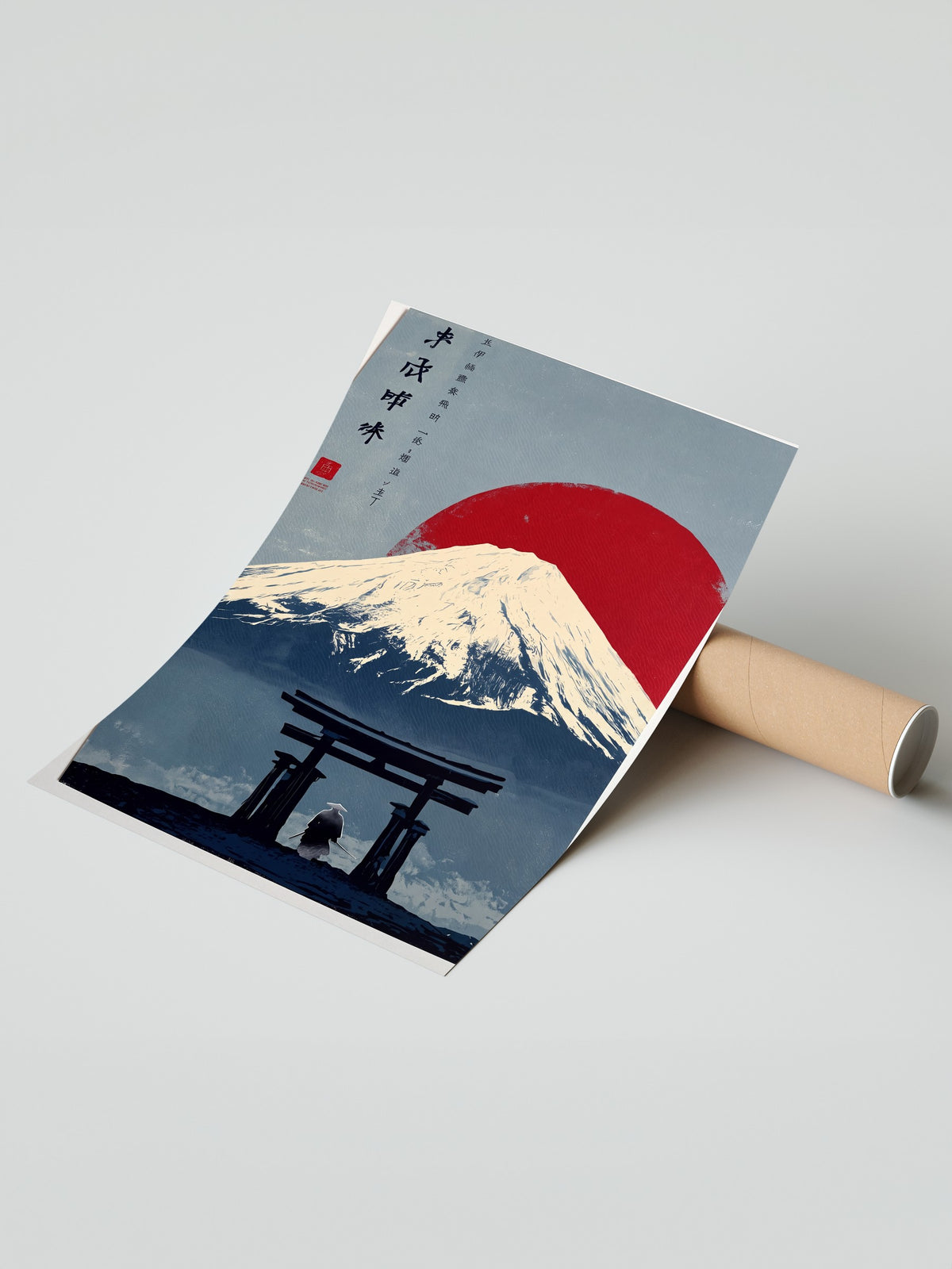 Torii Kapısı ve Fuji Dağı Manzarası Çerçevesiz Poster