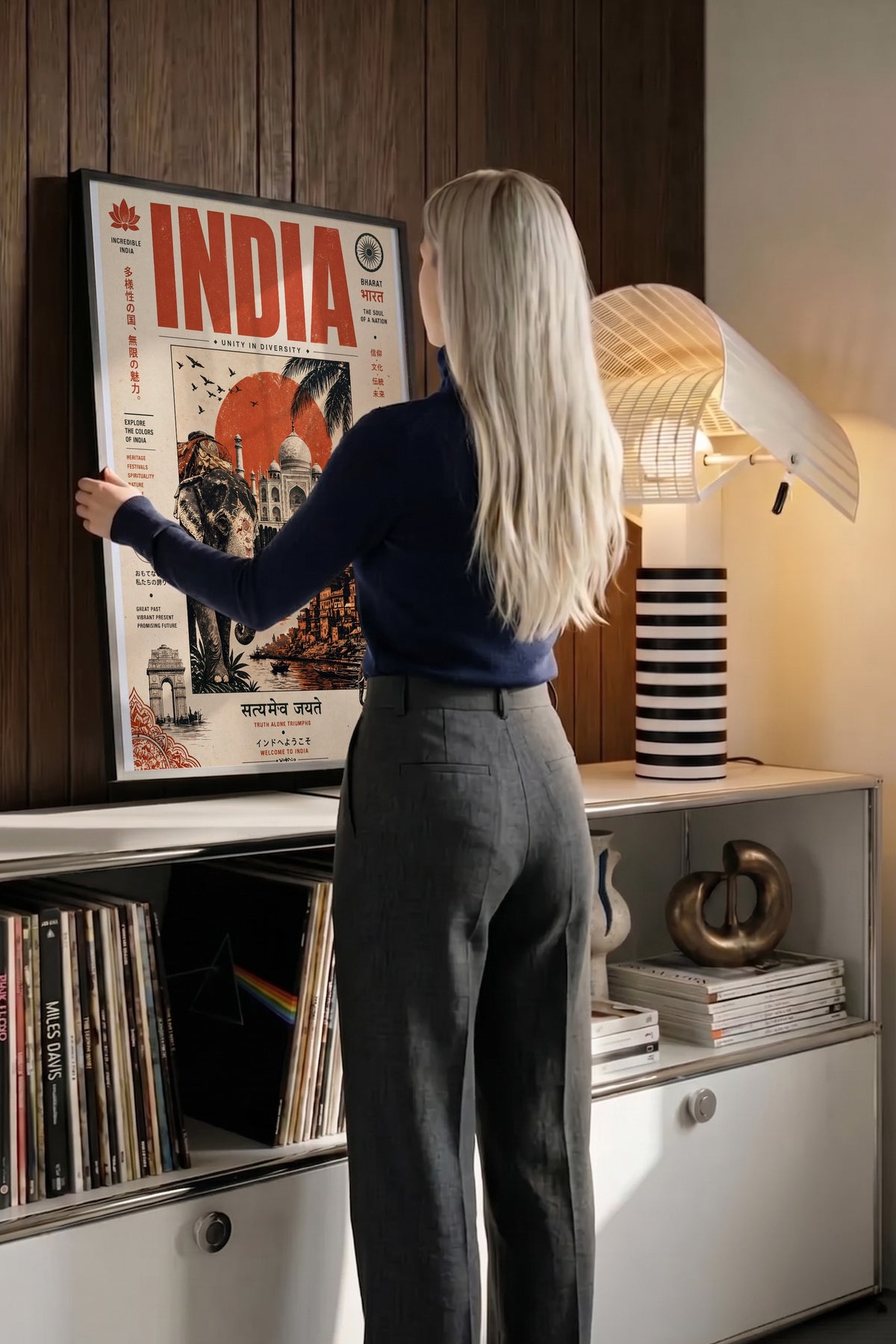 INCRIDIBLE INDIA Poster – Siyah Çerçeveli Tablo