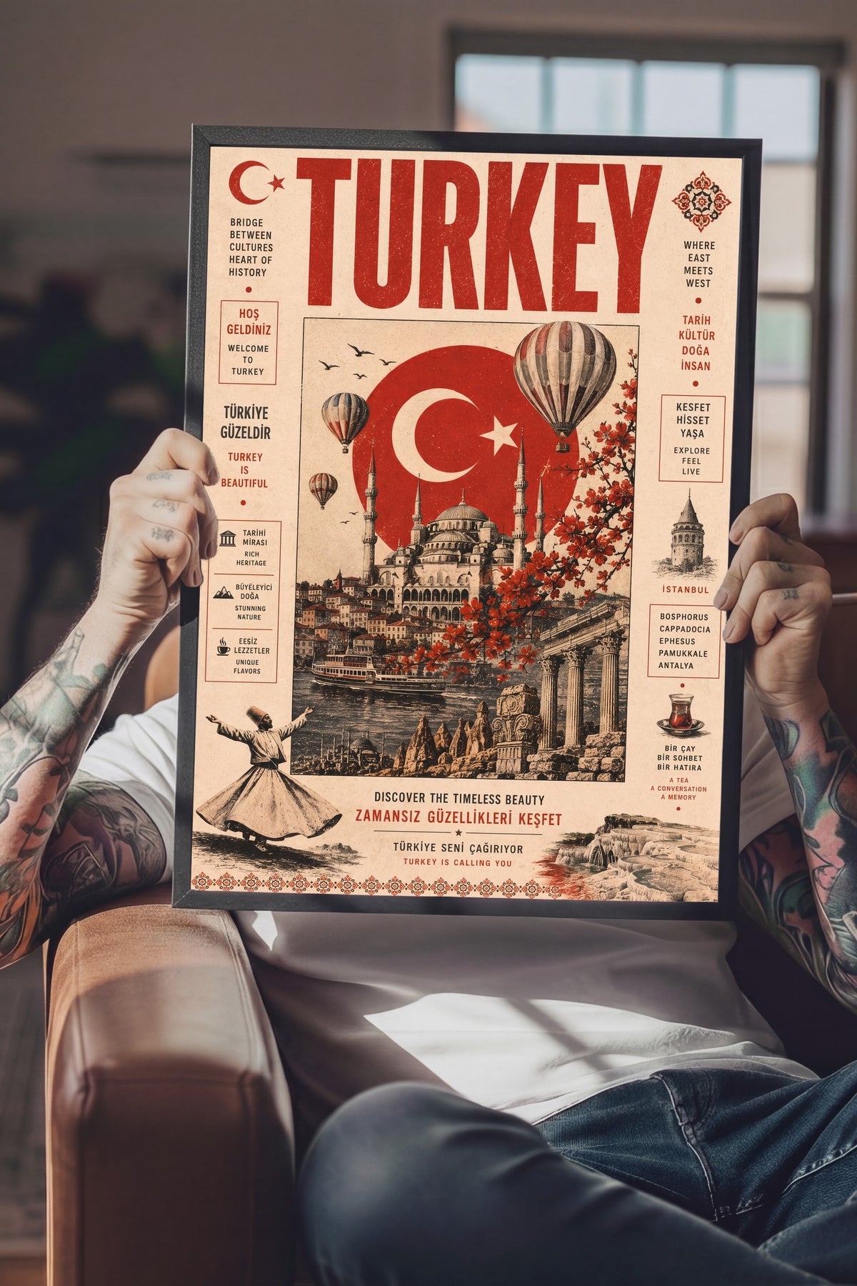 Zamansız Güzellikleri Keşfet Poster – Siyah Çerçeveli Tablo