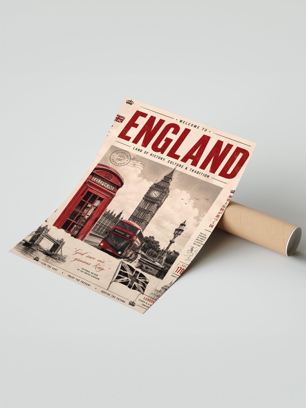 Welcome to England Çerçevesiz Poster
