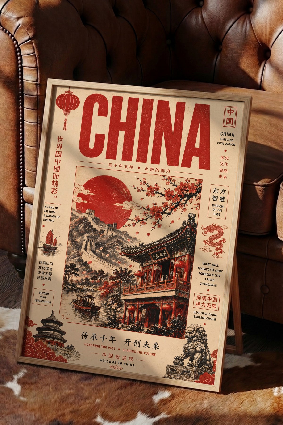 China Poster – Ahşap Çerçeveli Tablo