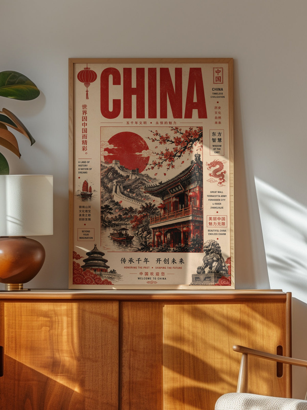 China Poster – Ahşap Çerçeveli Tablo