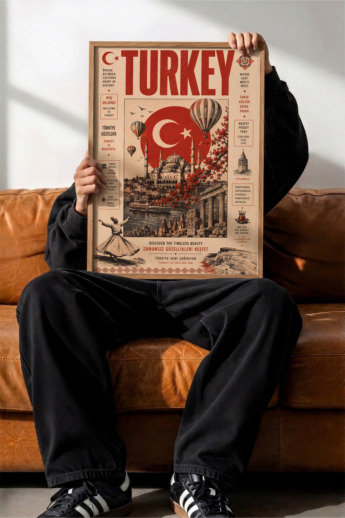TURKEY Poster – Ahşap Çerçeveli Tablo