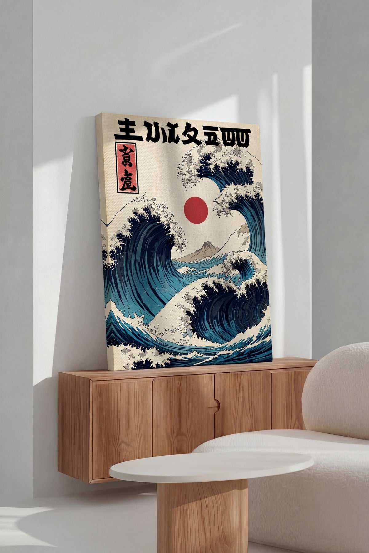 Japon Dalga Sanatı Kanvas Tablo