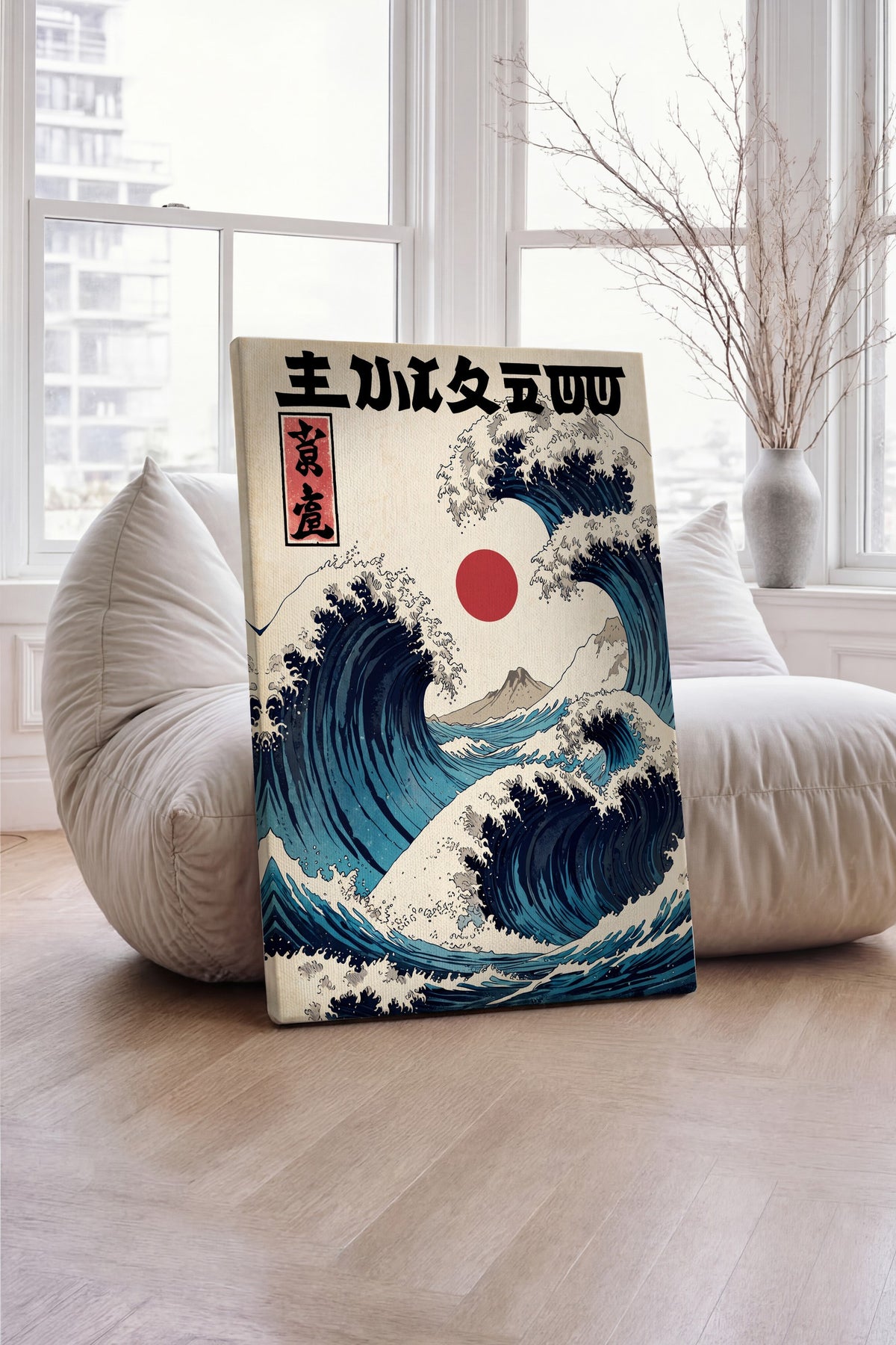 Japon Dalga Sanatı Kanvas Tablo