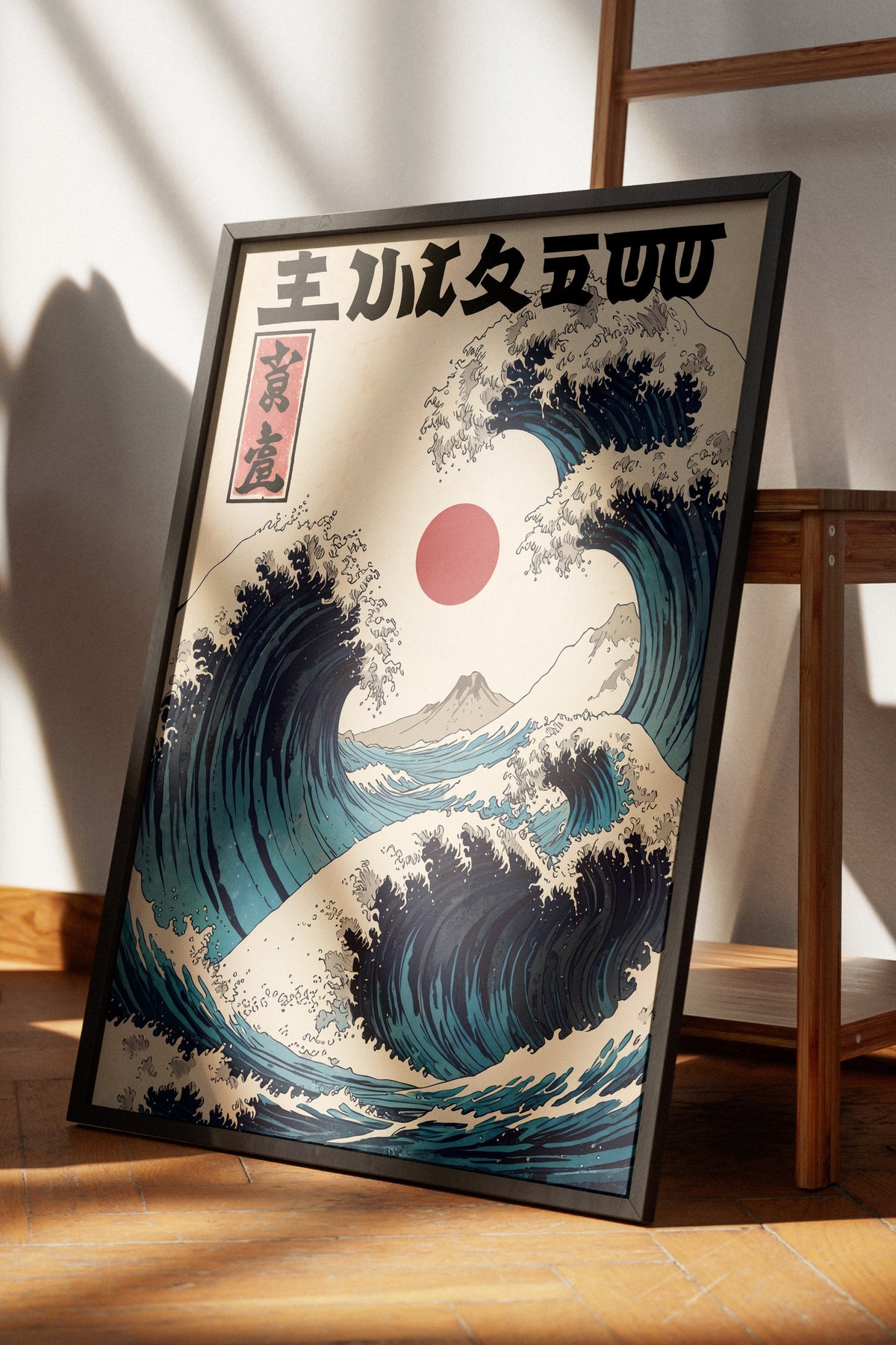 Japon Dalga Sanatı Poster – Siyah Çerçeveli Tablo